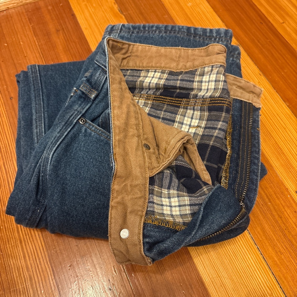 Duluth flannel lined jeans